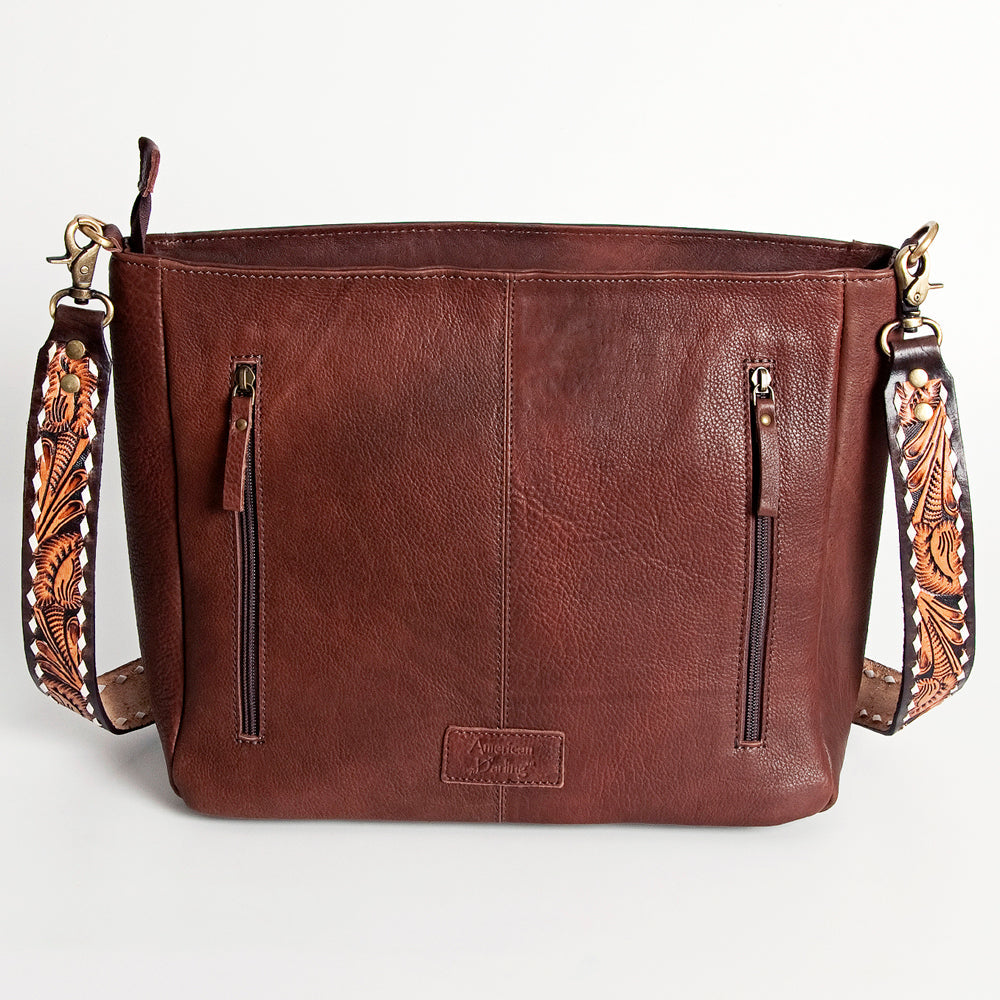 American Darling Hand Tooled Floral Carved Saddle Blanket Messenger Bag Eco-Friendly Full Grain Genuine Leather YKK Zipper