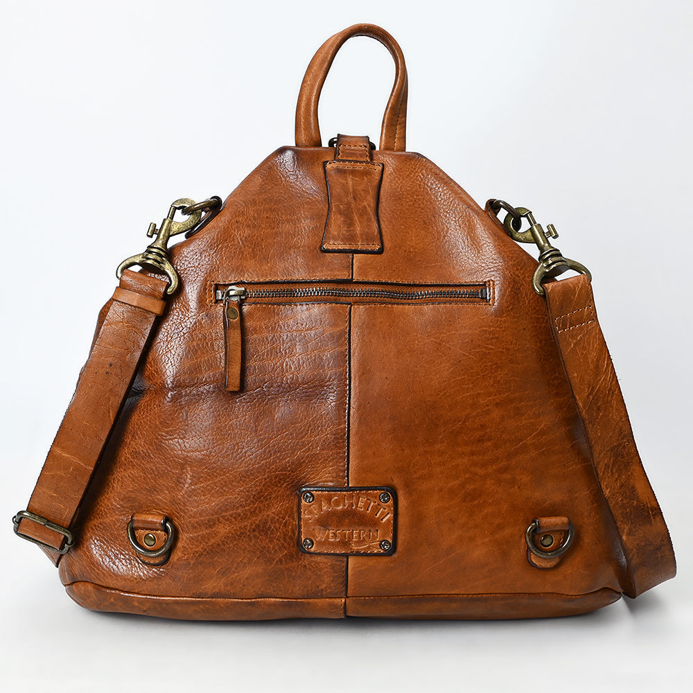 Spaghetti Western Crossbody Vintage Handmade Drum Dyed Genuine European Cowhide Leather