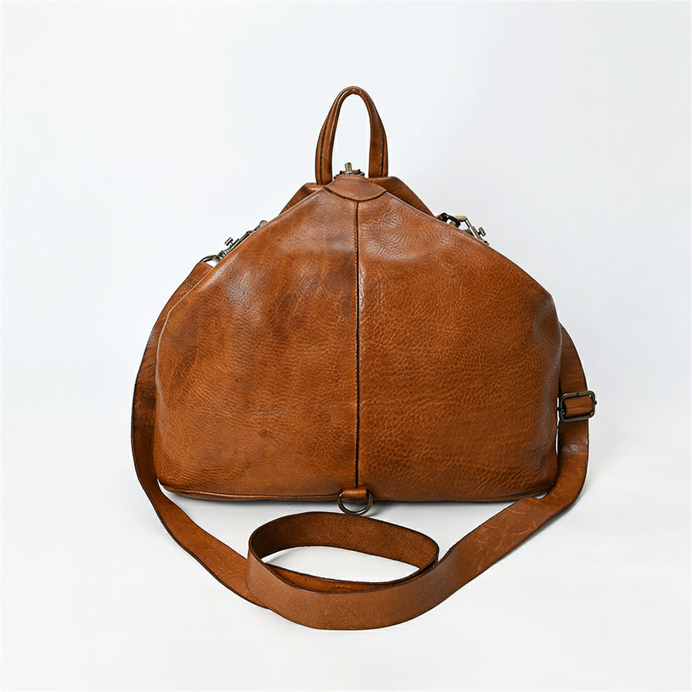 Spaghetti Western Swc194Tan Cross Body I Vintage Handmade Drum Dyed Genuine European Cowhide Leather Women Bag Western Handbag Purse