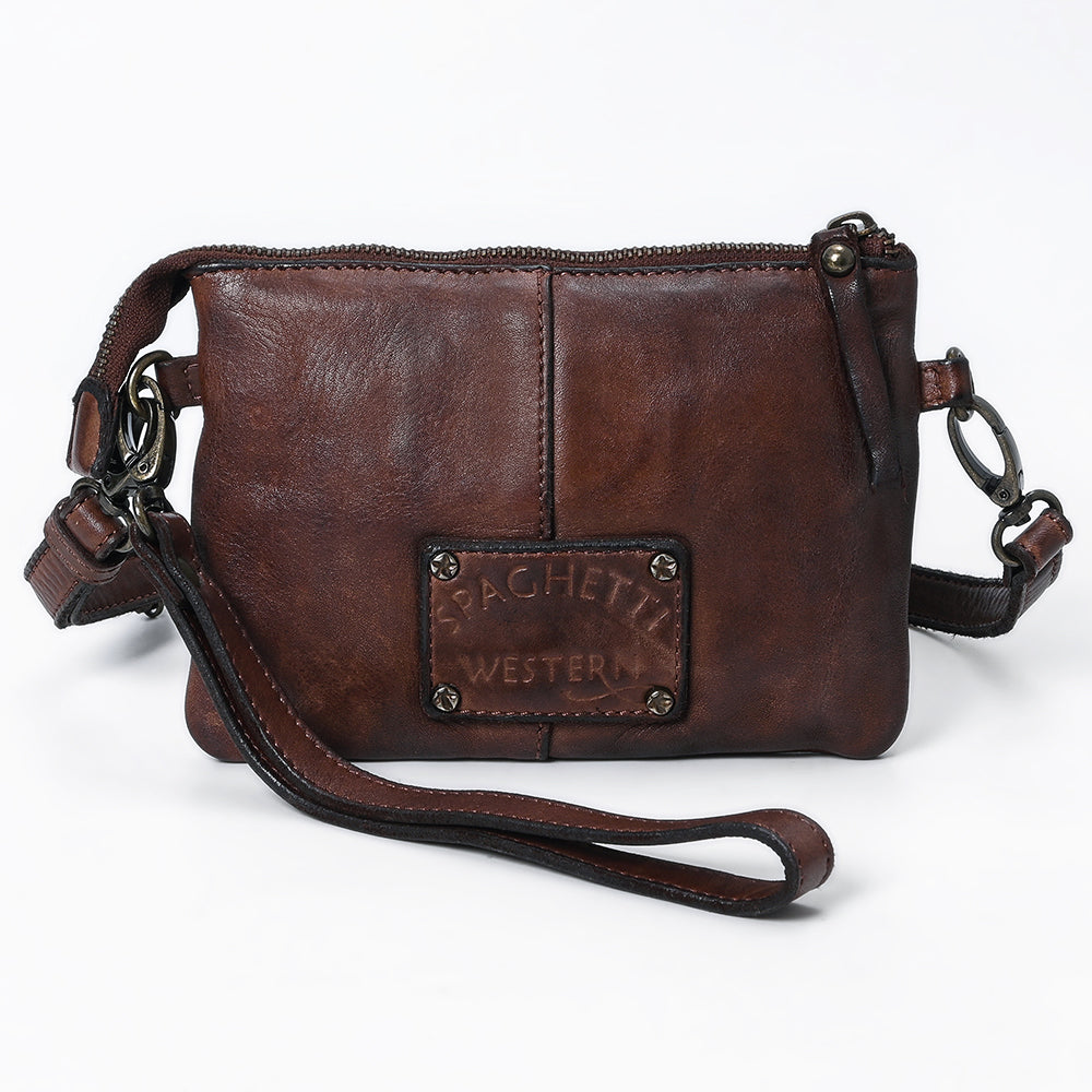 Spaghetti Western Wallet Vintage Handmade Drum Dyed Genuine European Cowhide Leather