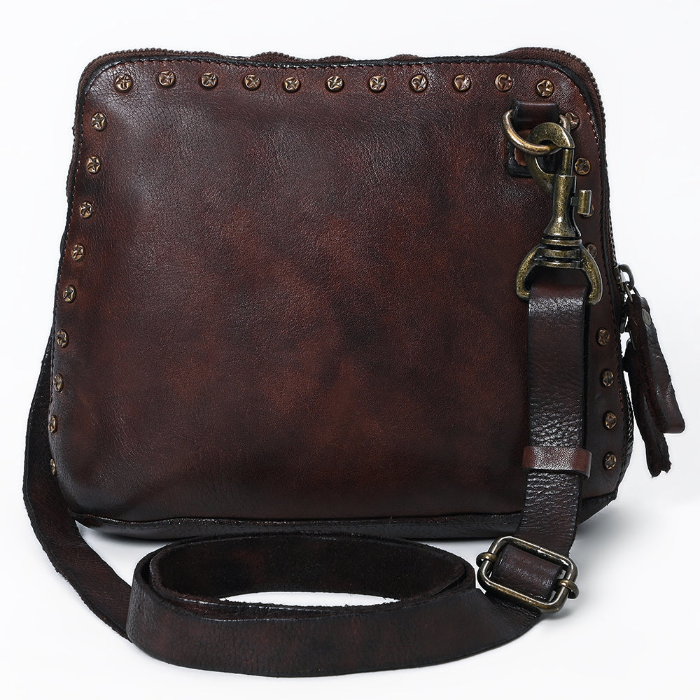 Spaghetti Western Coin Purse Vintage Handmade Drum Dyed Genuine European Cowhide Leather