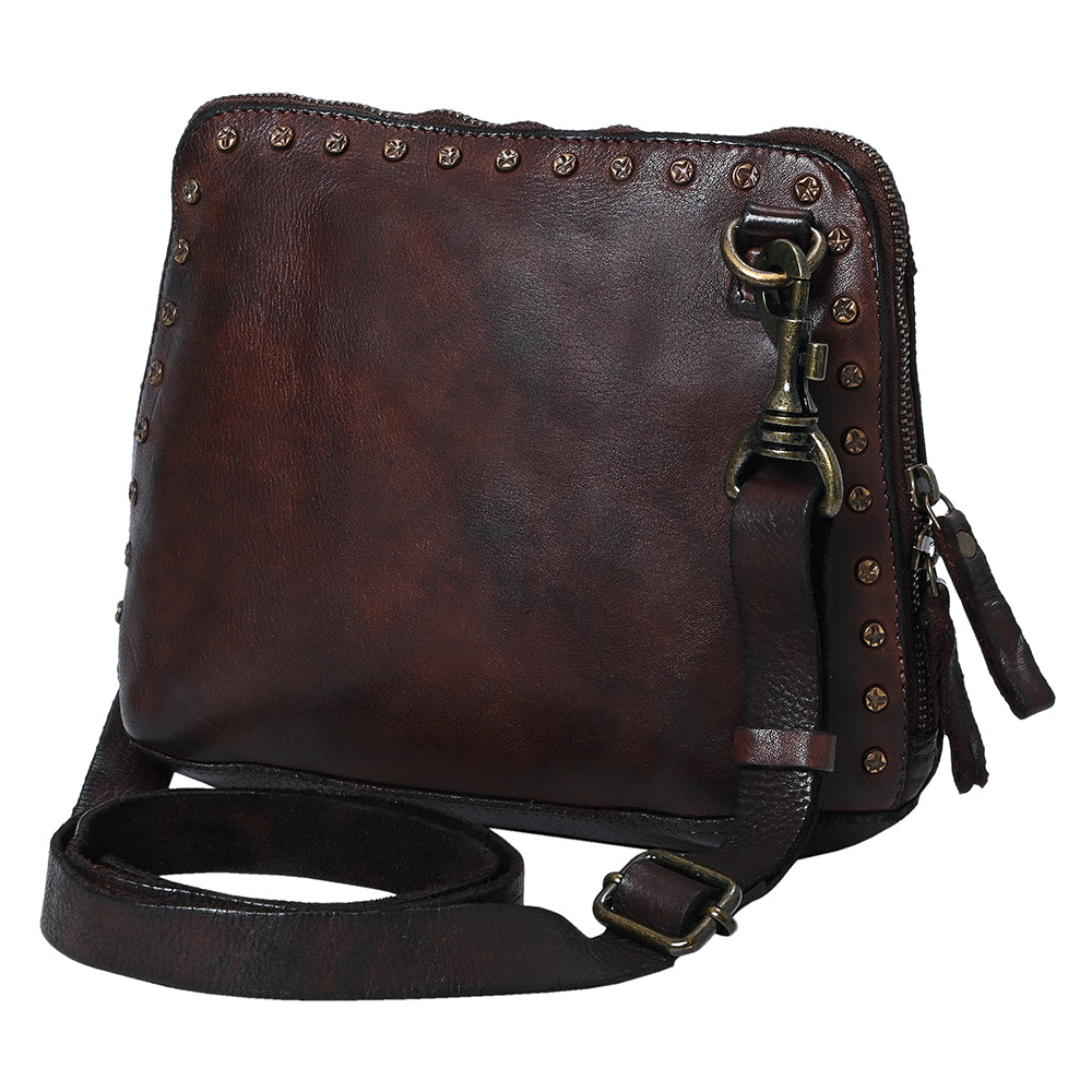 Spaghetti Western Coin Purse Vintage Handmade Drum Dyed Genuine European Cowhide Leather