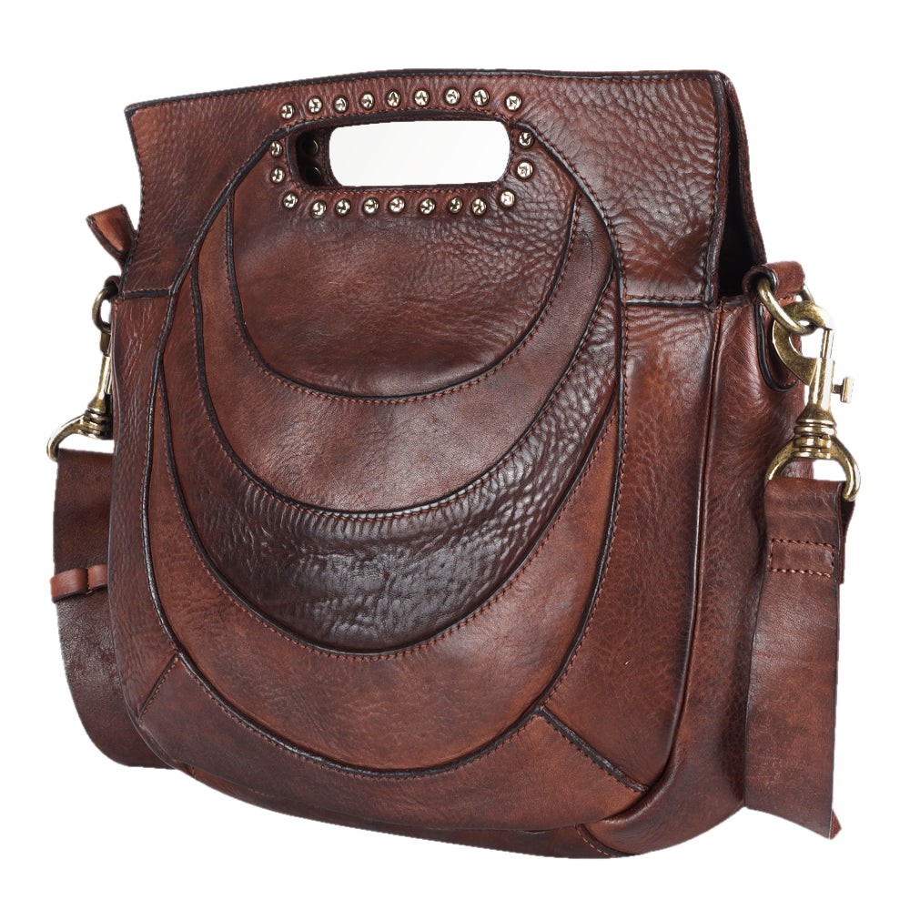 Spaghetti Western Clutch Vintage Handmade Drum Dyed Genuine European Cowhide Leather