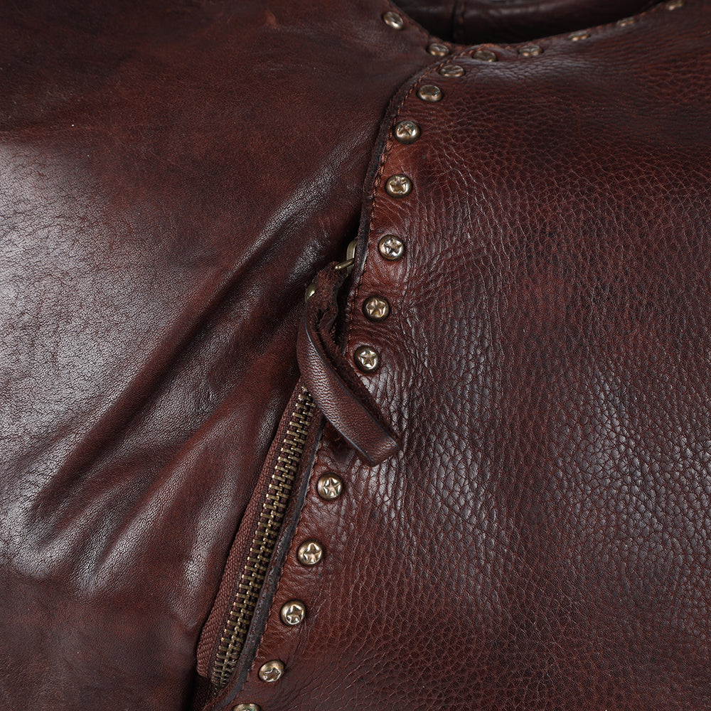 Spaghetti Western Hobo Vintage Handmade Drum Dyed Genuine European Cowhide Leather
