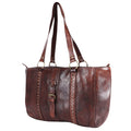 Spaghetti Western Tote Vintage Handmade Drum Dyed Genuine European Cowhide Leather