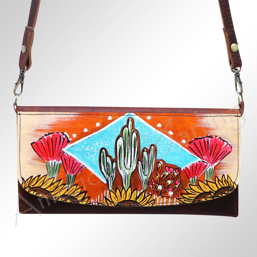 American Darling Wallet Hair on Full Grain Genuine Leather Western Women Bag | Handbag Purse Travel Clutch
