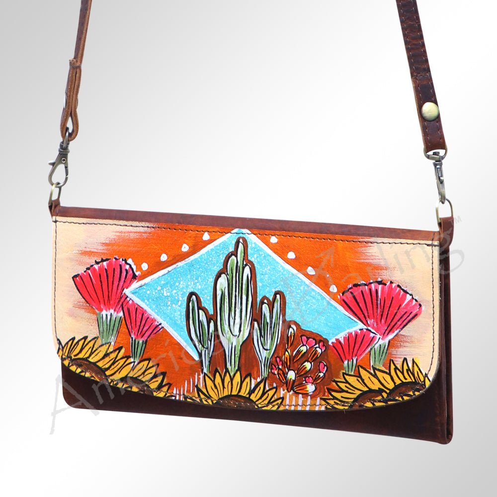 American Darling Wallet Hair on Full Grain Genuine Leather Western Women Bag | Handbag Purse Travel Clutch