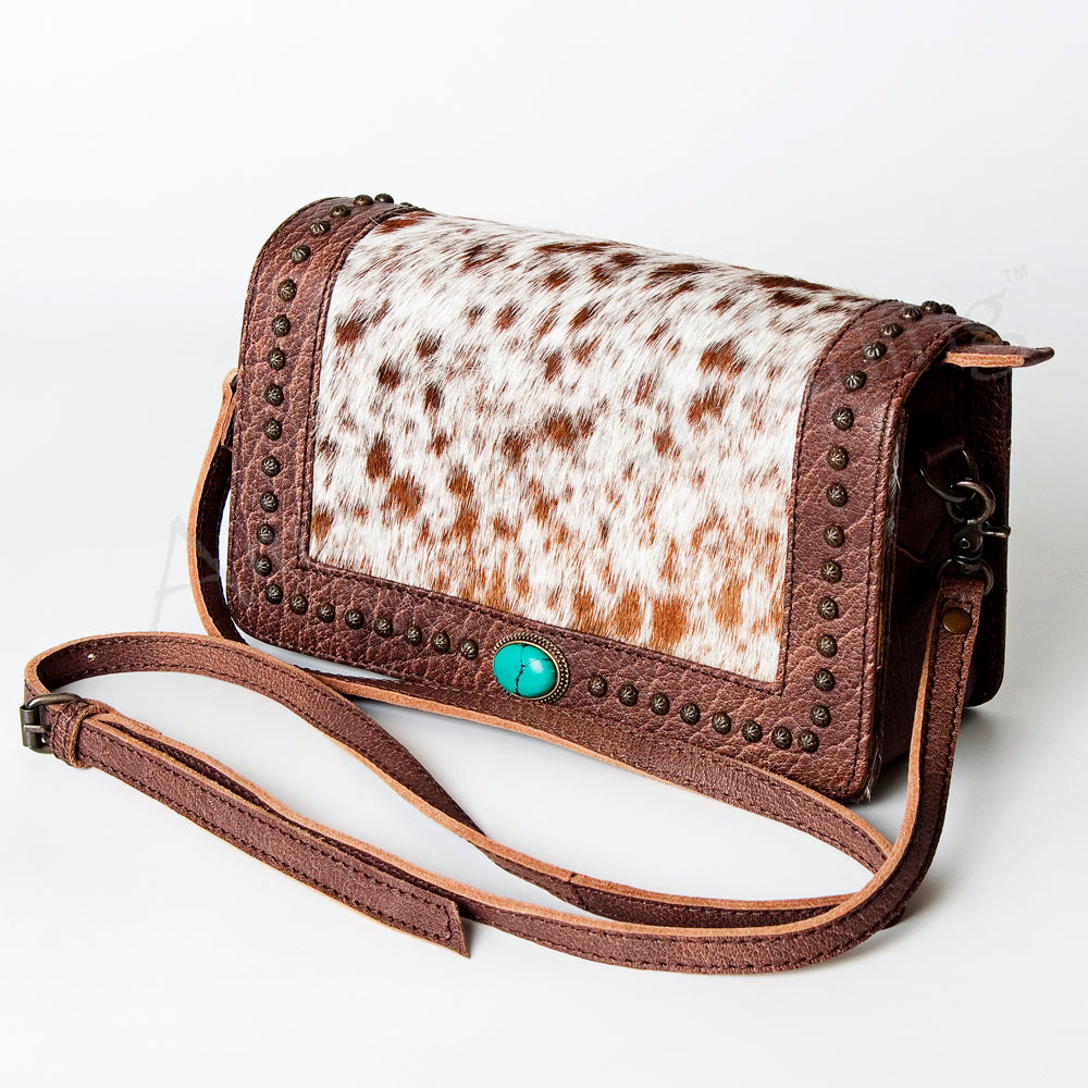 American Darling Cross Body Hair on Genuine Leather Western Women Bag Handbag Purse |