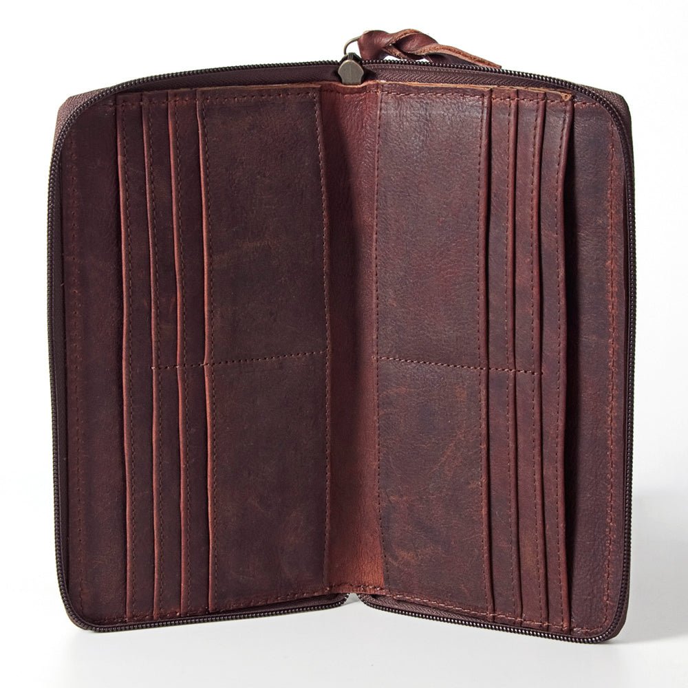 American Darling Wallet Hand Tooled Genuine Leather
