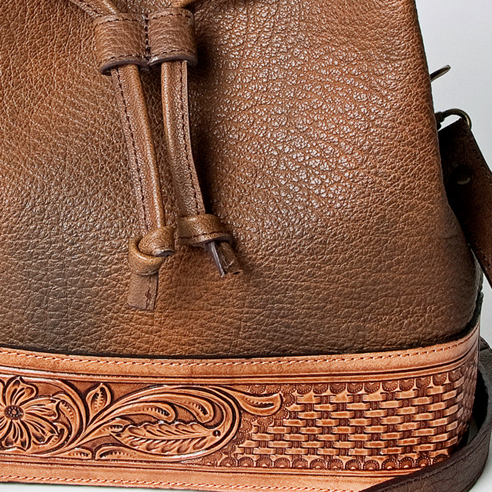 American Darling Bucket Hand TooledGenuine Leather women bag western handbag purse |