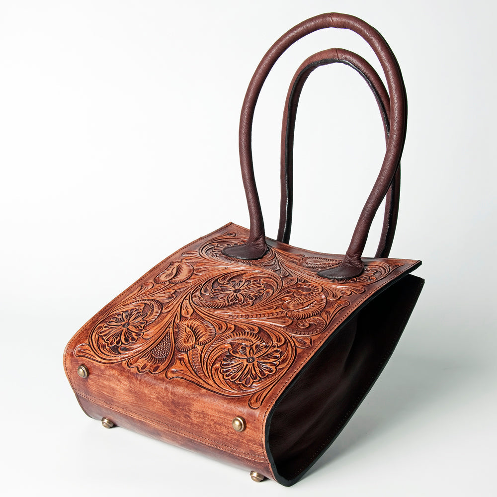 American Darling Hand-Tooled Genuine Leather Tote