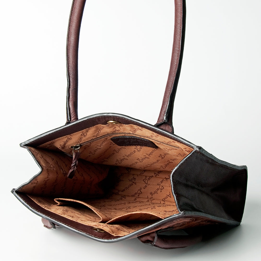 American Darling Hand-Tooled Genuine Leather Tote