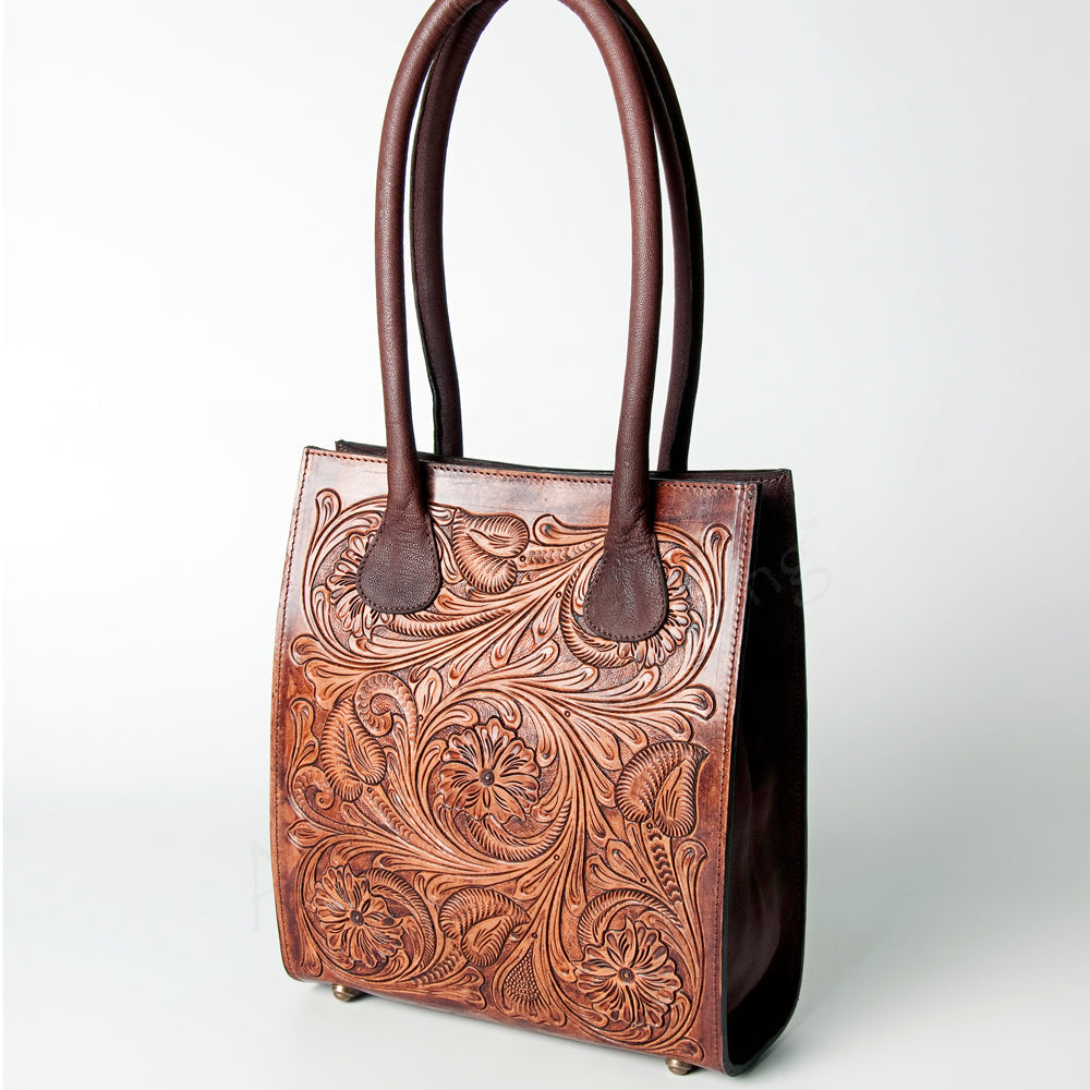 American Darling Hand-Tooled Genuine Leather Tote