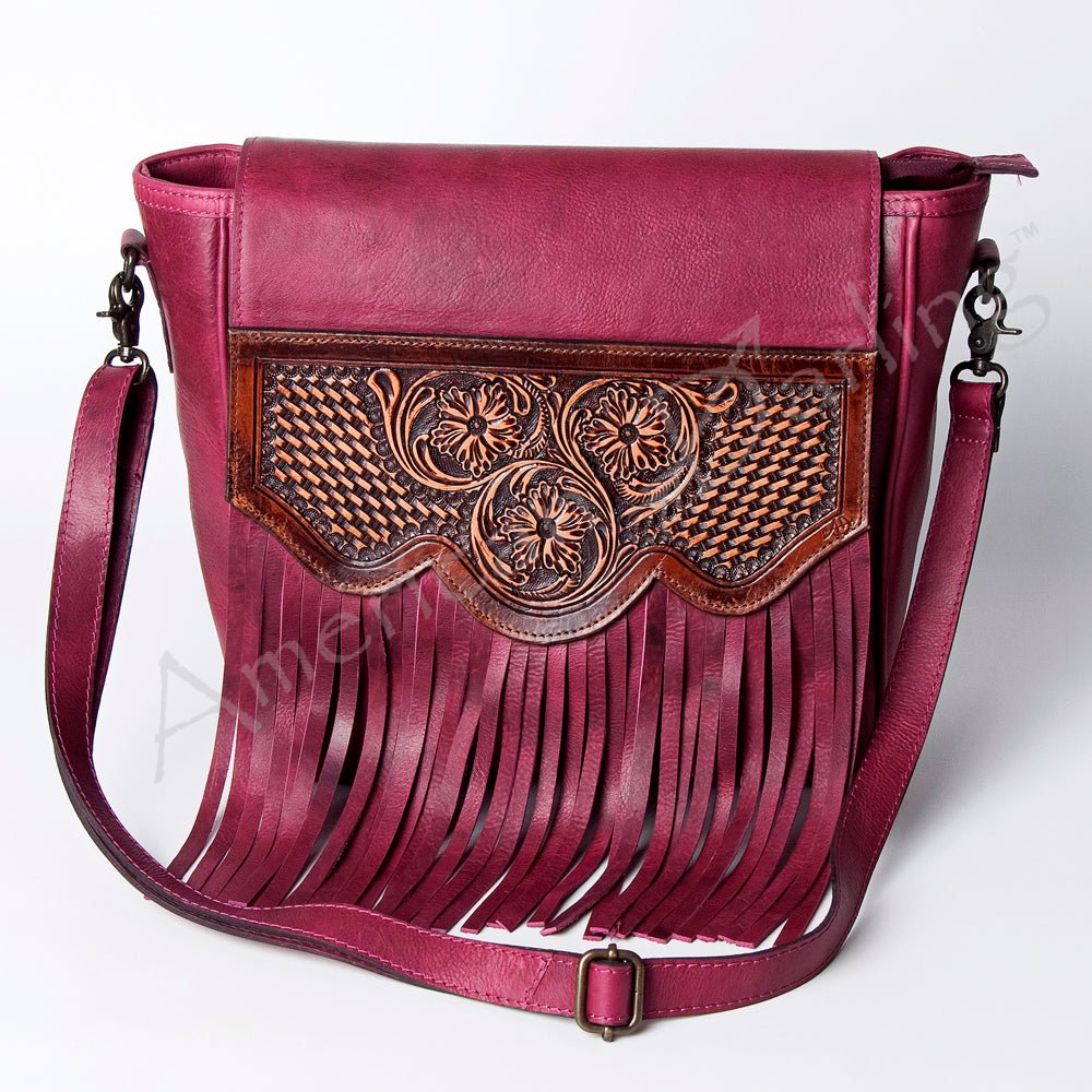 American Darling Crossbody Hand Tooled Genuine Leather