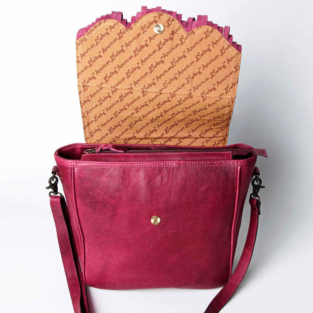 American Darling Crossbody Hand Tooled Genuine Leather