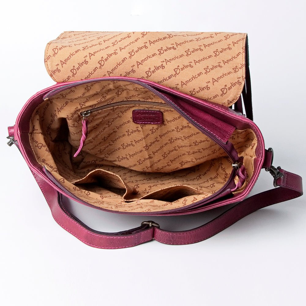 American Darling Crossbody Hand Tooled Genuine Leather