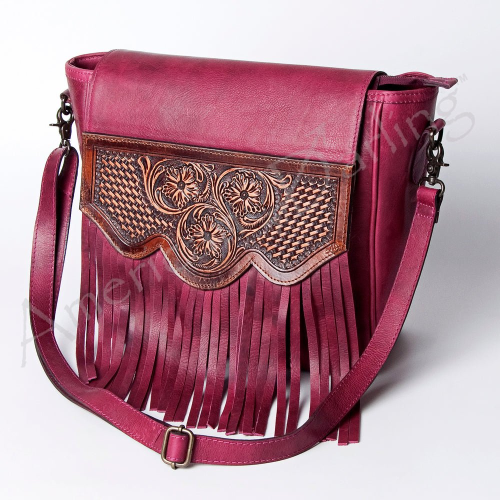American Darling Crossbody Hand Tooled Genuine Leather