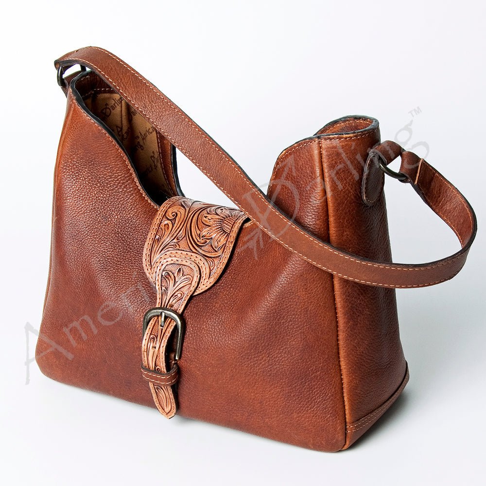 American Darling Signature Crossbody Hand Tooled Saddle Blanket Genuine Leather
