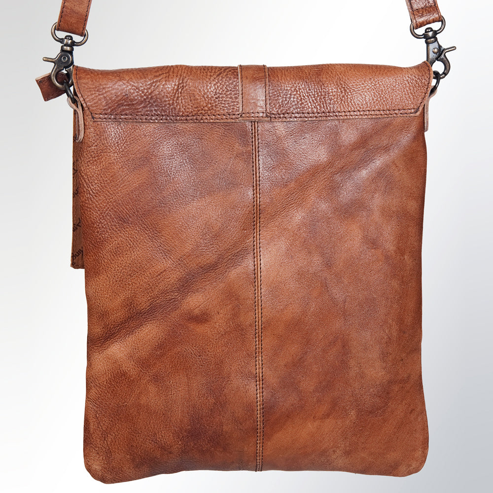 Vintage Genuine Leather Crossbody Bag for Men & Women – Rustic Brown Messenger Shoulder Bag