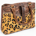 American Darling Tote Hand Tooled Hair-On Genuine Leather