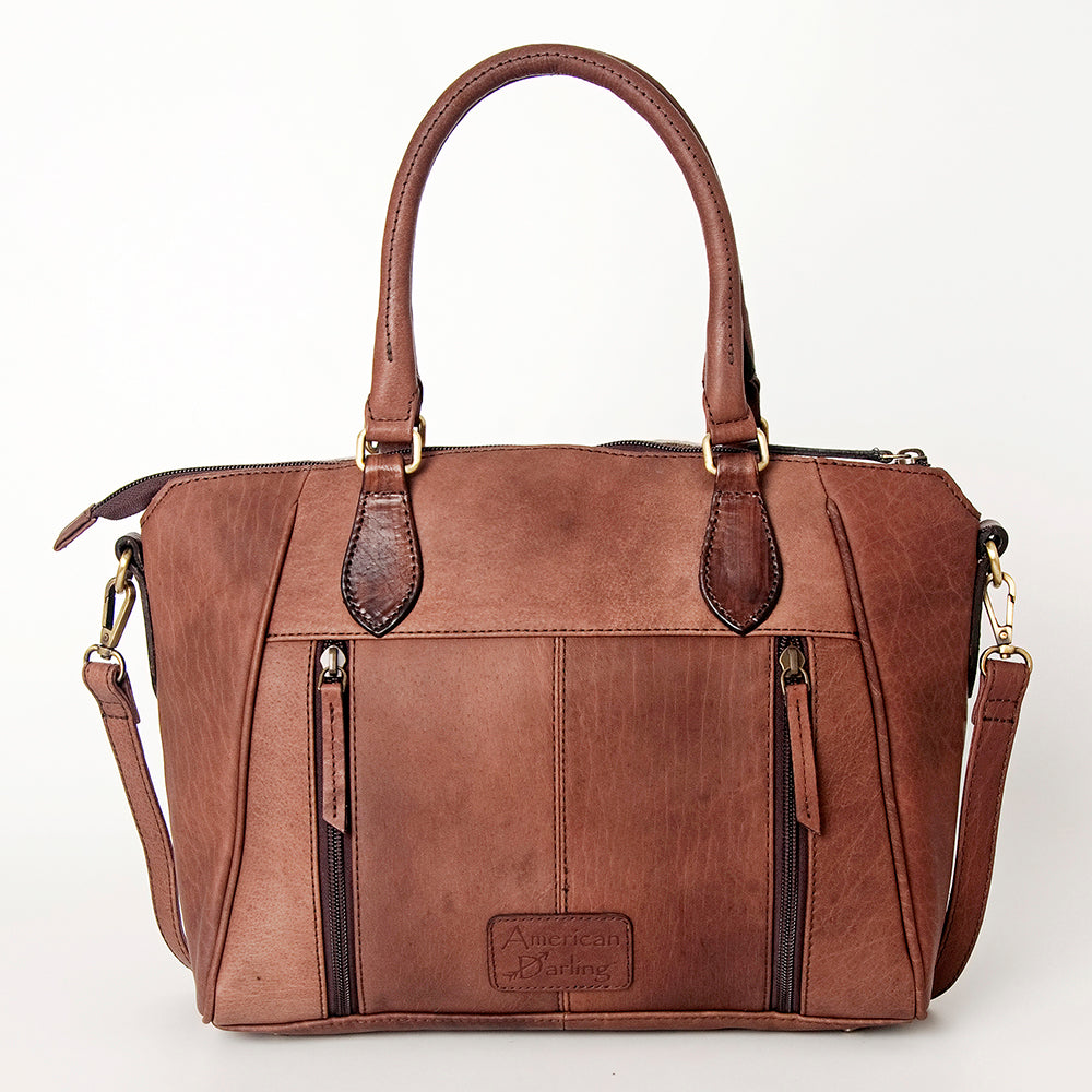 American Darling Hand-Tooled Hair-On Genuine Leather Tote