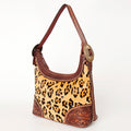 American Darling Hand-Tooled Hair-On Genuine Leather Hobo Bag