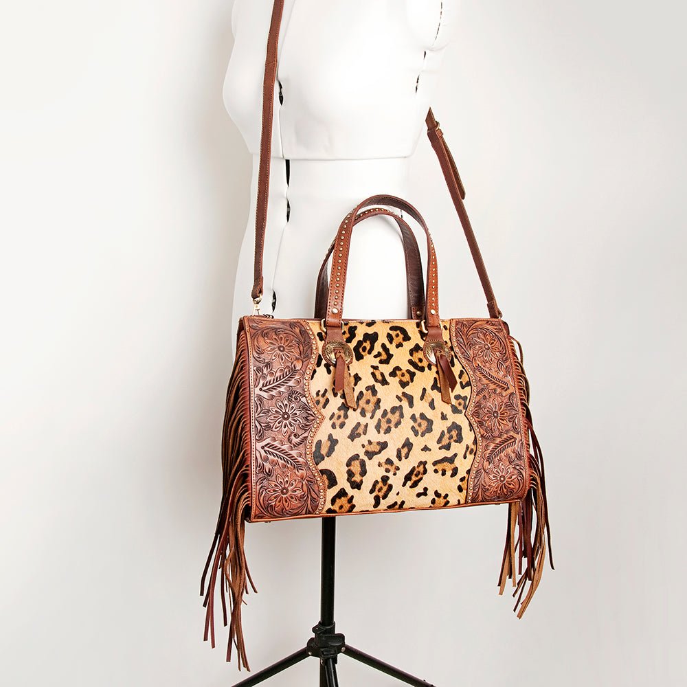 American Darling Tote Hand Tooled Genuine Leather
