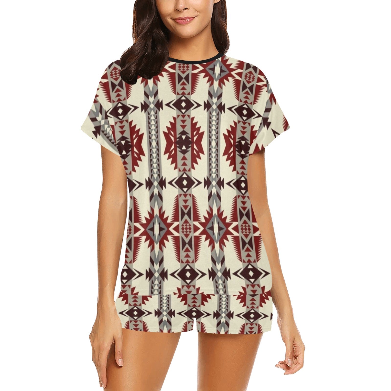Baha Ranch Southwestern Aztec Pajama Top Short Set by Baha Ranch Western Wear