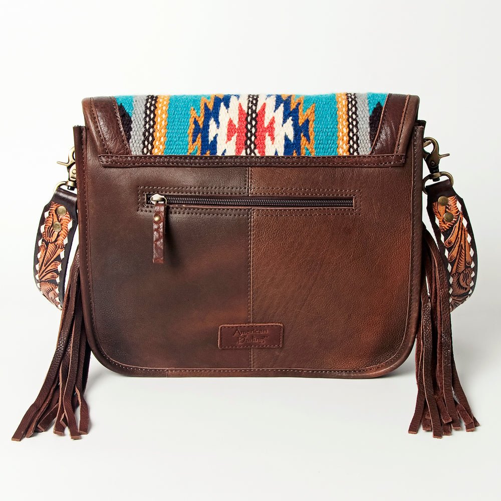 American Darling Crossbody Saddle Blanket Genuine Leather