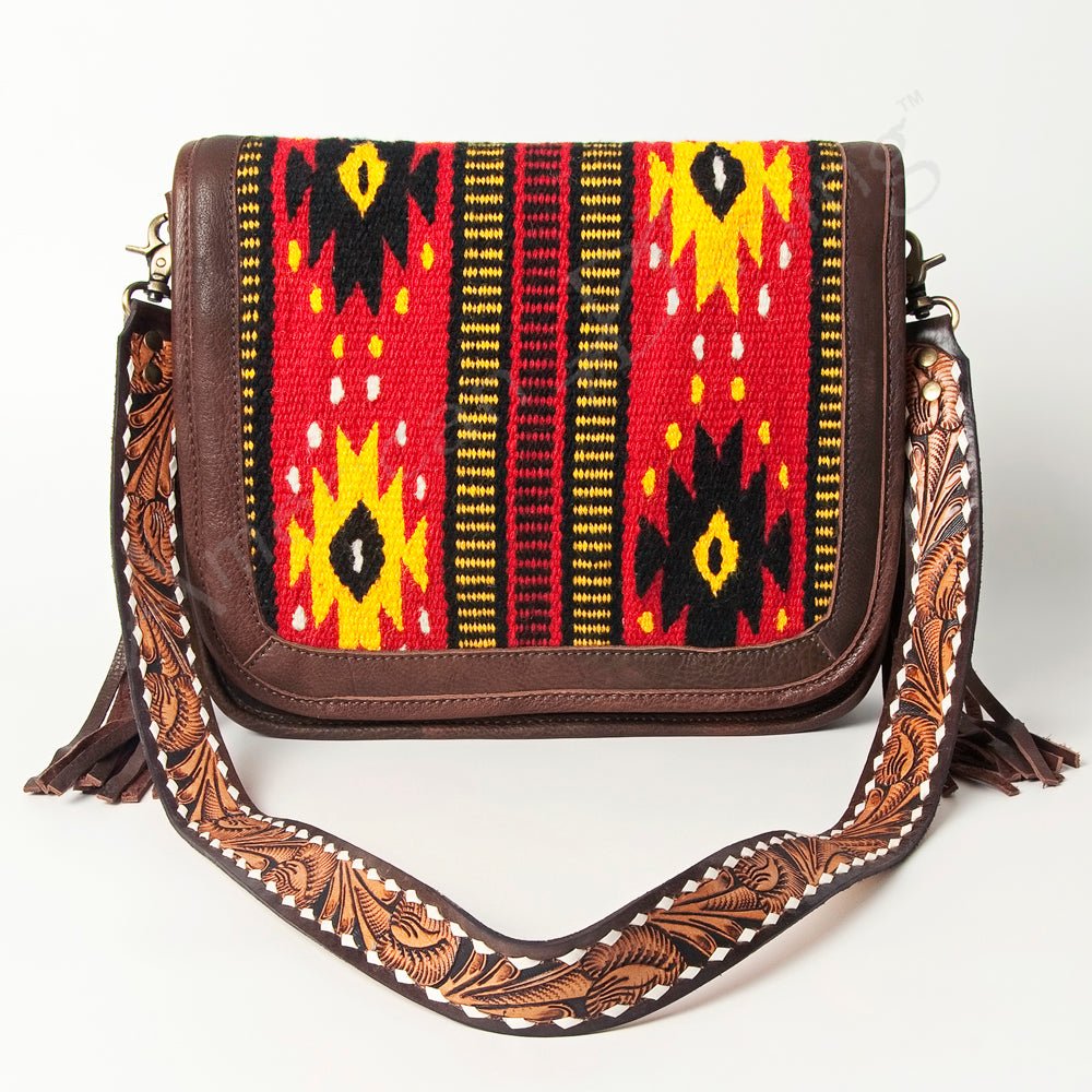 American Darling Crossbody Saddle Blanket Genuine Leather