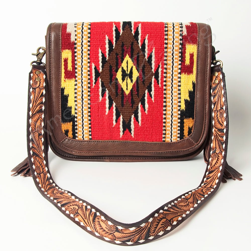 American Darling Crossbody Saddle Blanket Genuine Leather