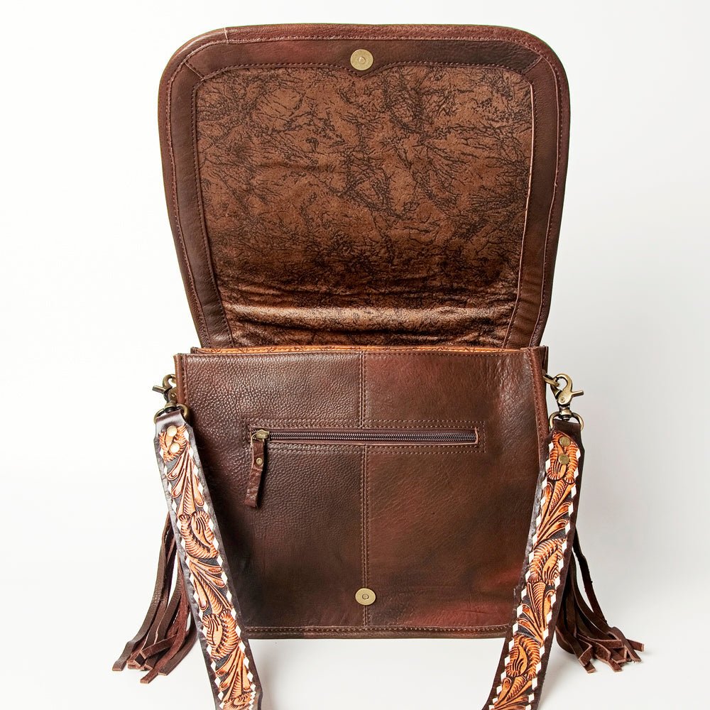 American Darling Crossbody Saddle Blanket Genuine Leather