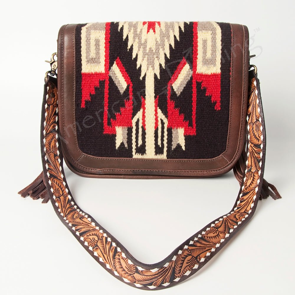 American Darling Crossbody Saddle Blanket Genuine Leather