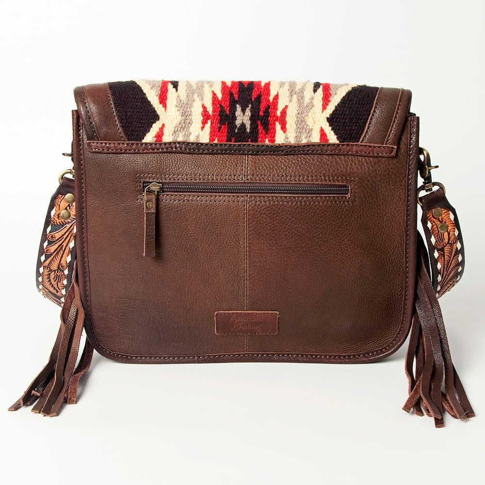 American Darling Crossbody Saddle Blanket Genuine Leather