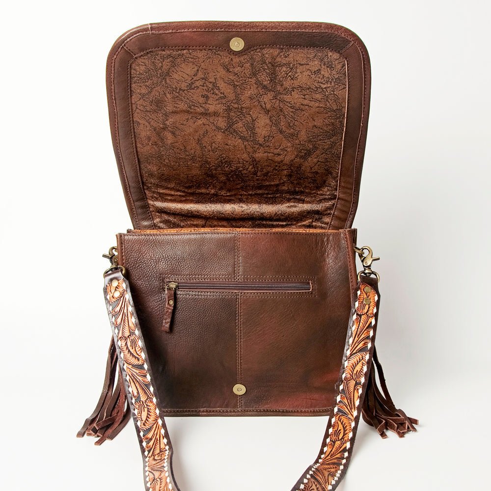 American Darling Crossbody Saddle Blanket Genuine Leather