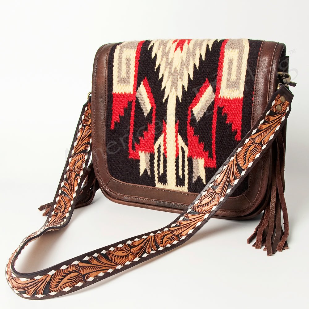 American Darling Crossbody Saddle Blanket Genuine Leather