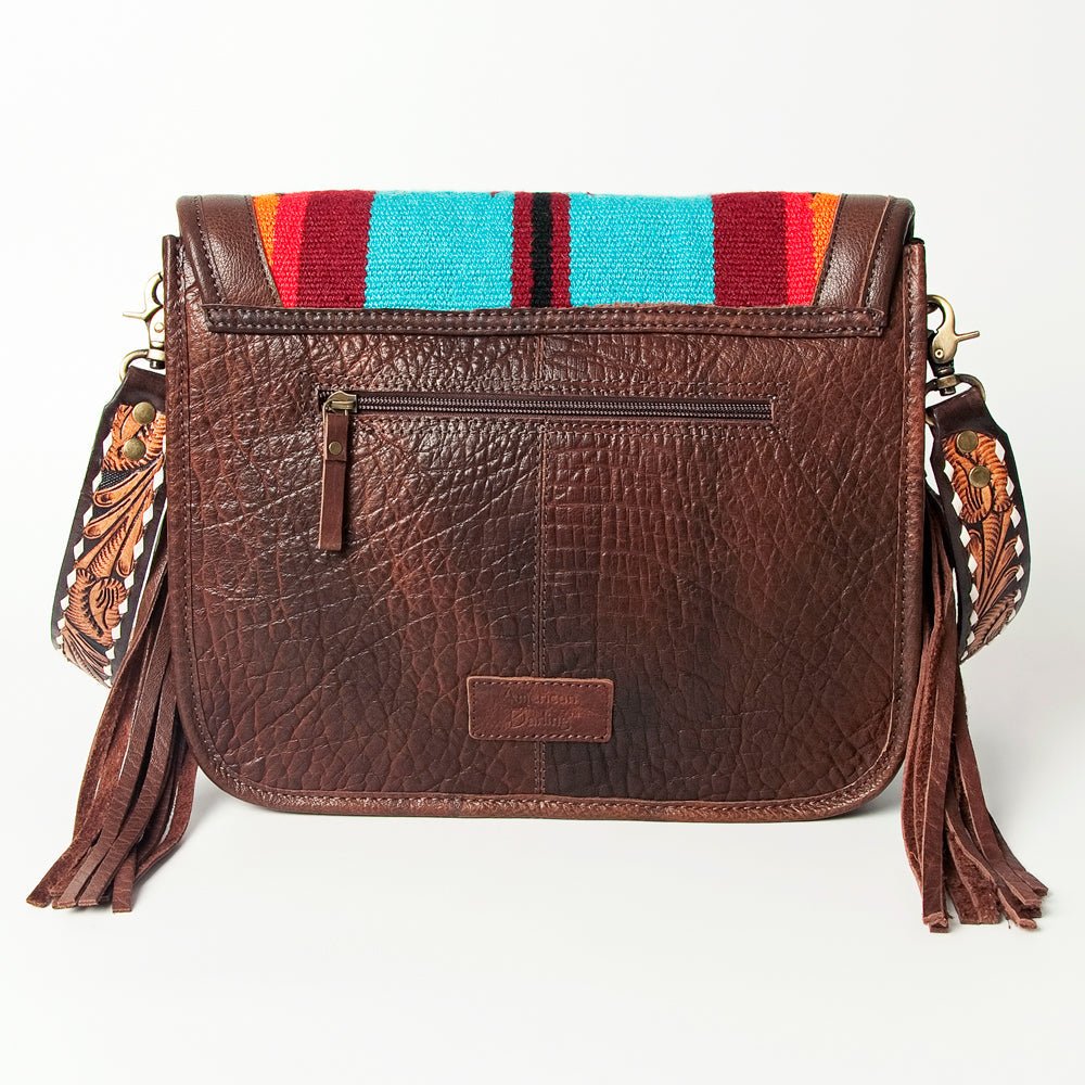 American Darling Crossbody Saddle Blanket Genuine Leather