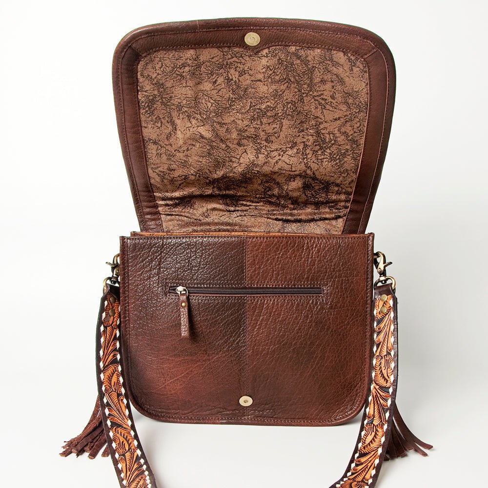 American Darling Crossbody Saddle Blanket Genuine Leather