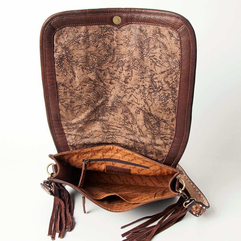 American Darling Crossbody Saddle Blanket Genuine Leather