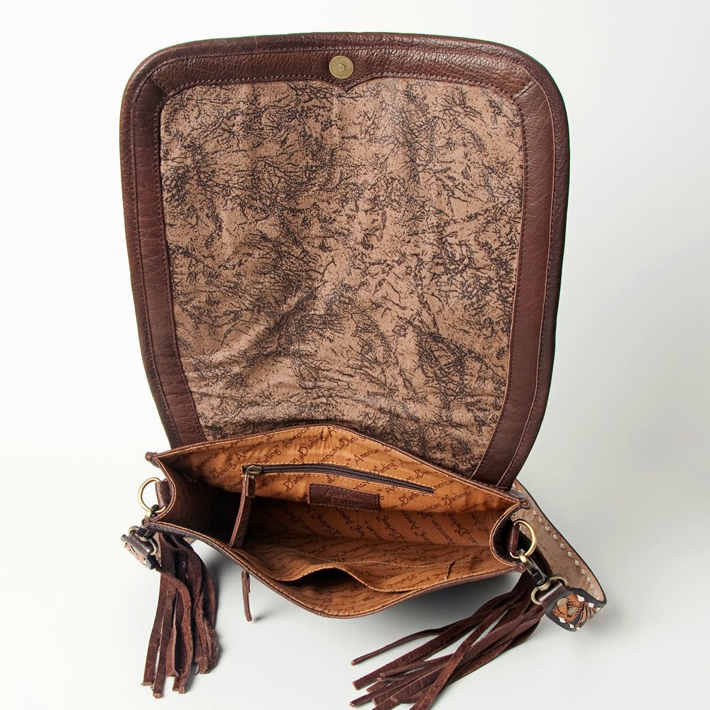 American Darling Crossbody Saddle Blanket Genuine Leather