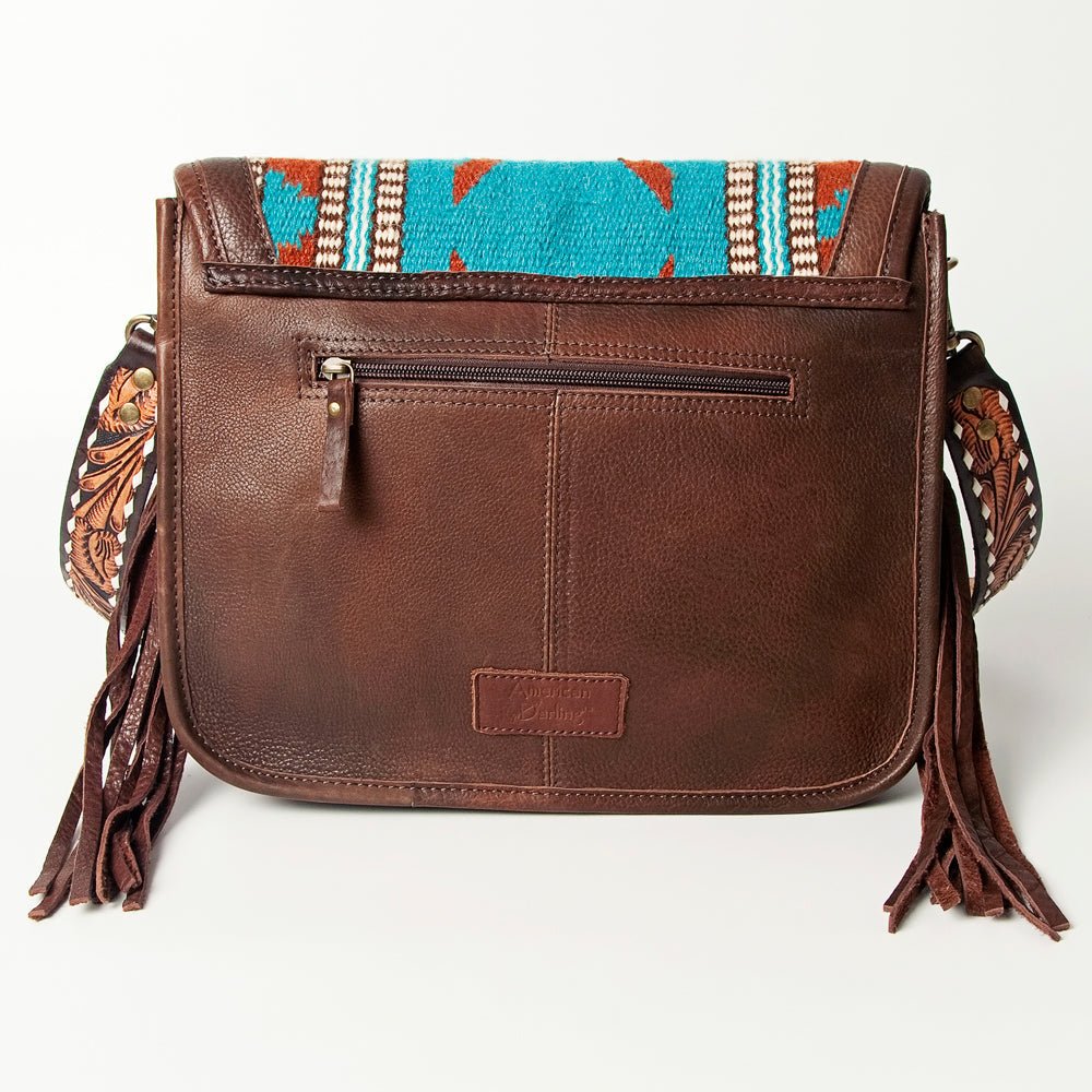 American Darling Crossbody Saddle Blanket Genuine Leather