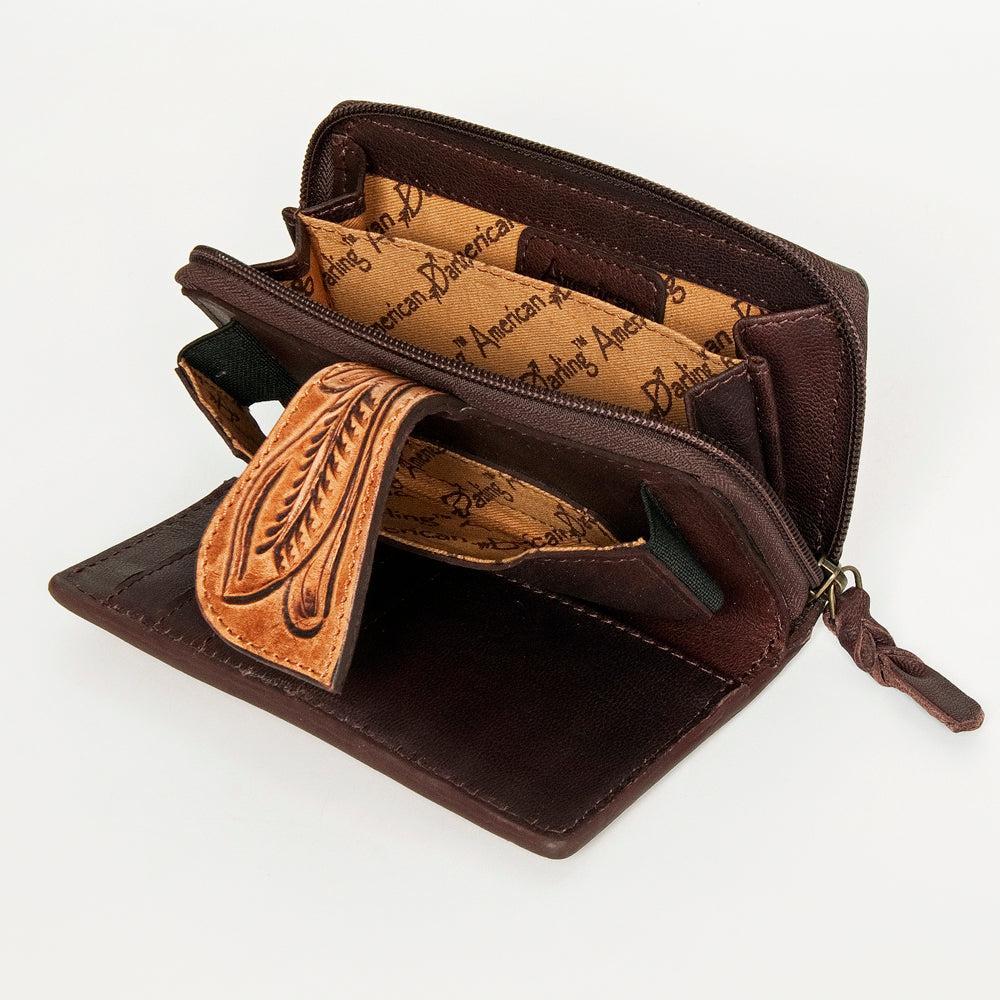 American Darling Hand-Tooled Genuine Leather Wallet