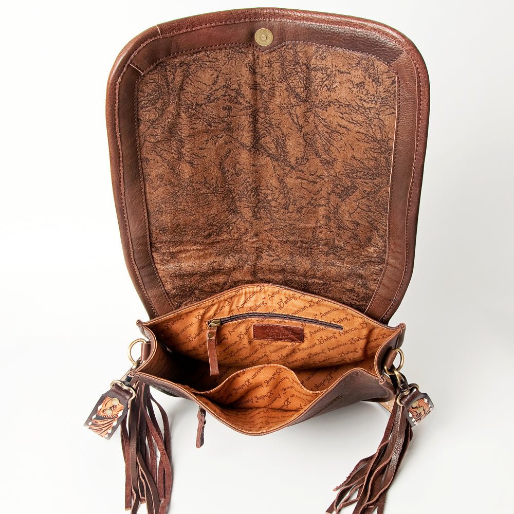American Darling Crossbody Saddle Blanket Genuine Leather