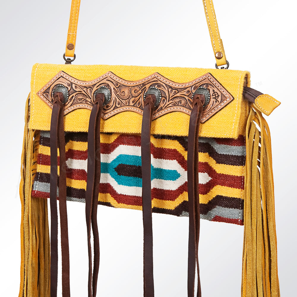 American Darling Hand Tooled Saddle Blanket Genuine Leather
