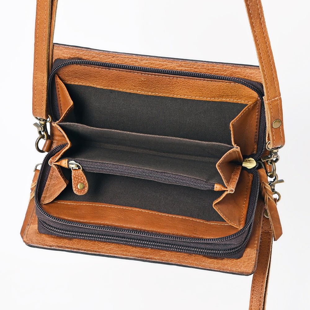 American Darling Organiser Hair-On Hand Tooled Genuine Leather