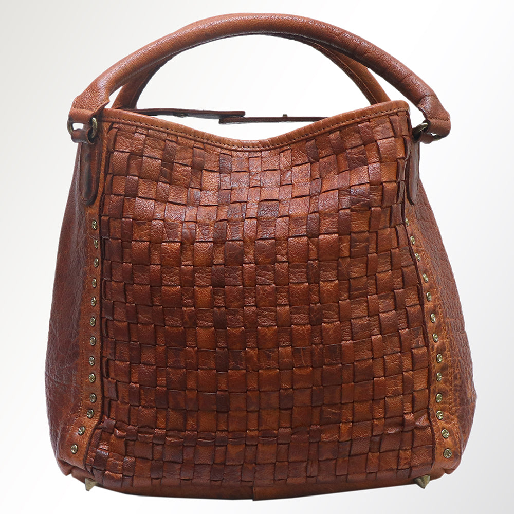 Never Mind Tote Vintage Handmade Genuine Cowhide Leather
