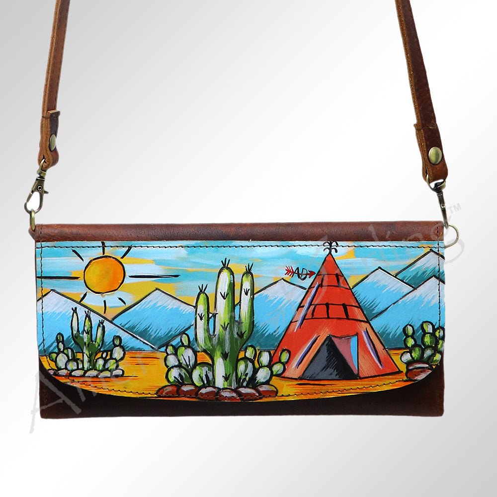 American Darling Wallet Hair on Full Grain Genuine Leather Western Women Bag | Handbag Purse Travel Clutch