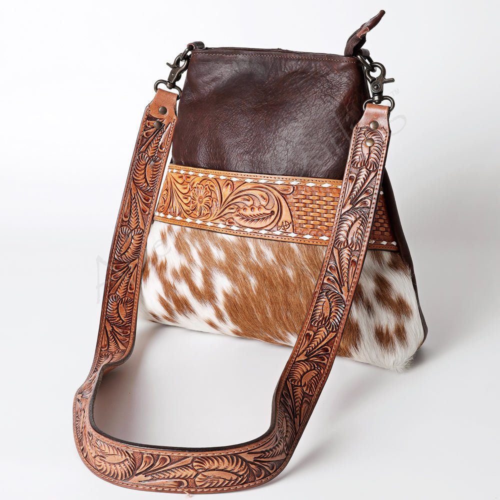 American Darling Signature Crossbody Hand Tooled Saddle Blanket Genuine Leather