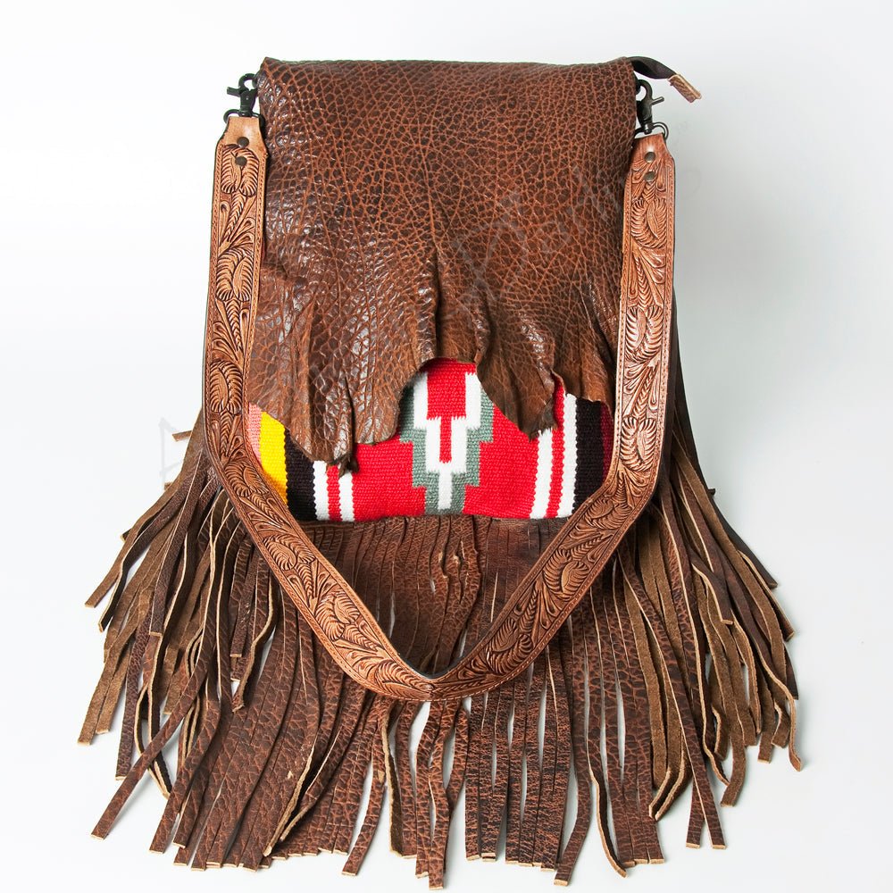 American Darling Crossbody Saddle Blanket Genuine Leather