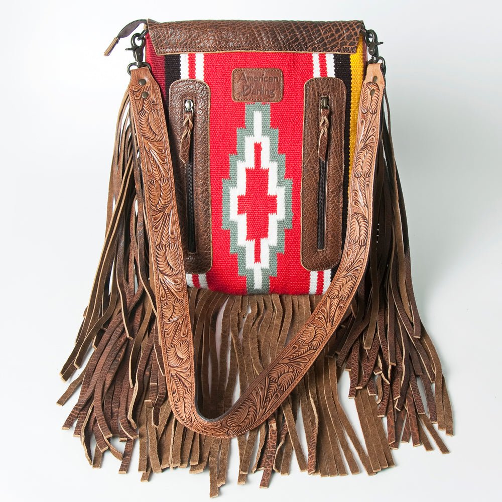 American Darling Crossbody Saddle Blanket Genuine Leather